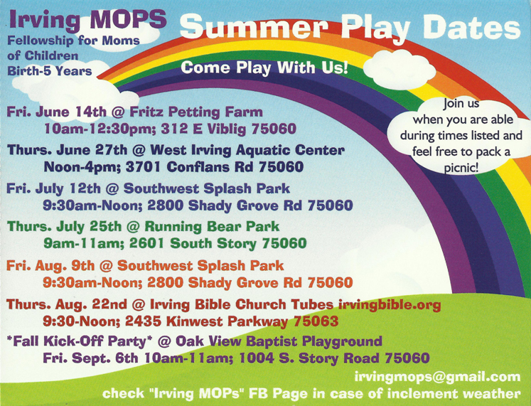 mops summer playdates
